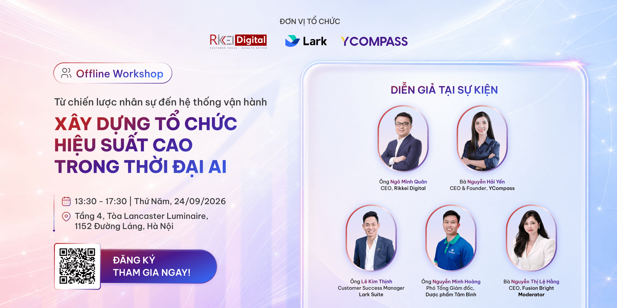 Workshop &ldquo;Từ chiến lược nh&acirc;n sự đến hệ thống vận h&agrave;nh: X&acirc;y dựng tổ chức hiệu suất cao trong thời đại AI&rdquo;